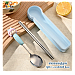 KY Portable 2 Cutlery Set - Blue (ឈុតប្រអប់ដាក់ស្លាបព្រាចង្កឹះ2ចល័ត - ពណ៌ខៀវ)